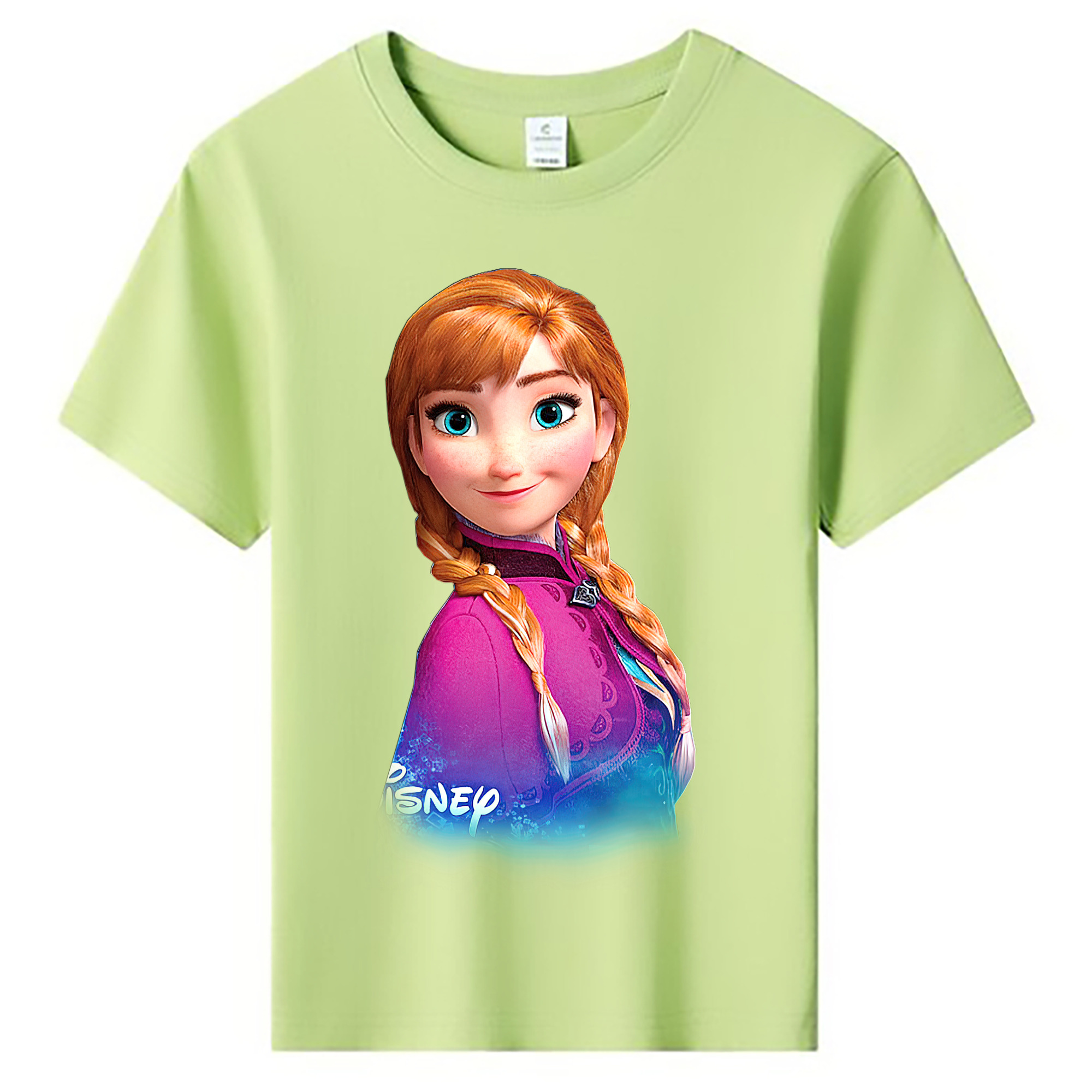 （画像用） アナと雪の女王 アンナ エルサ Frozen Anna Elsa 綿100％キッズTシャツ（フロントプリント）